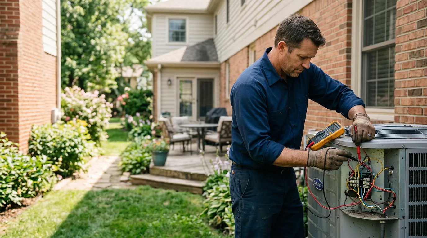 HVAC technician working near Pelham, TN